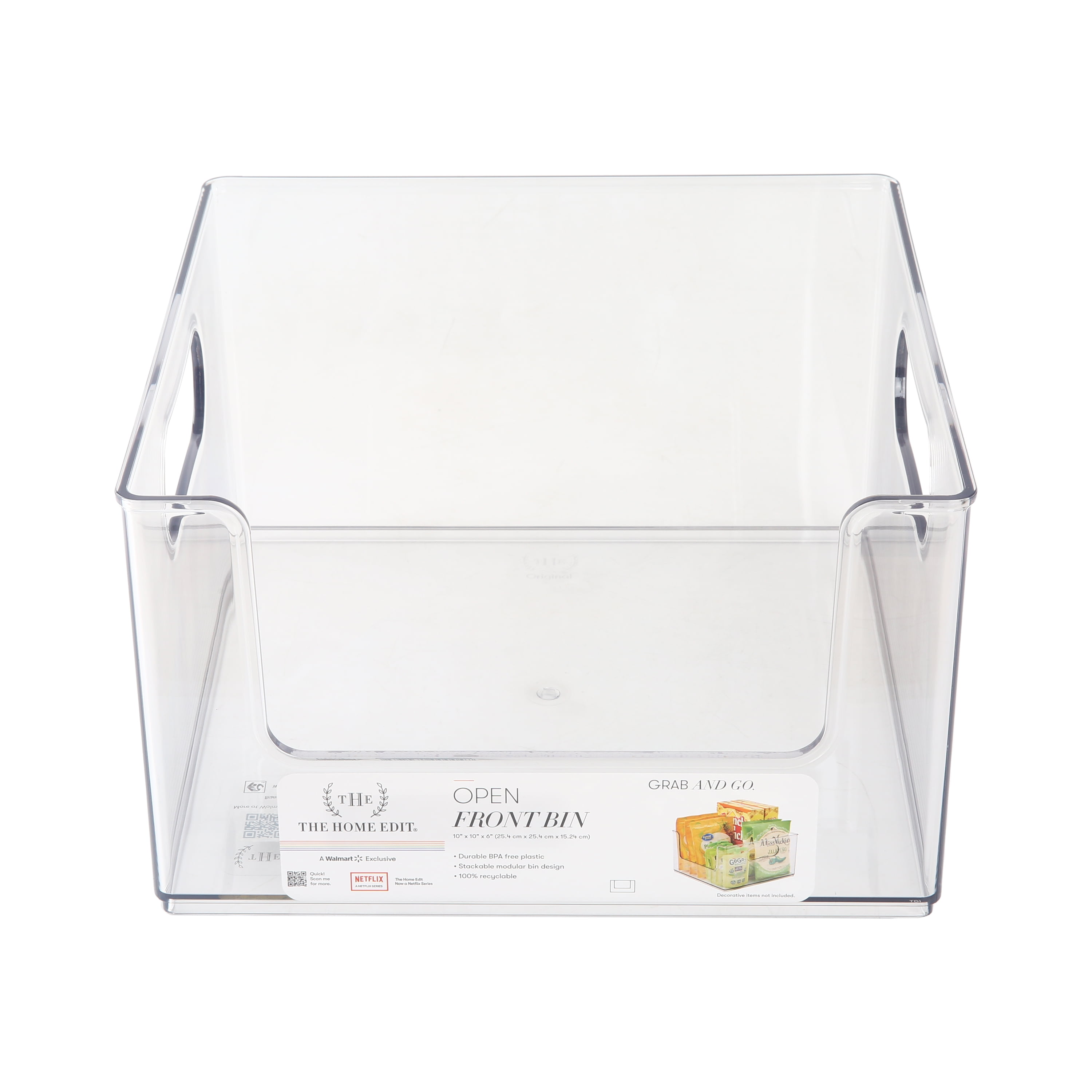 The Home Edit Everything Large Drawer Clear Plastic Storage Bin, Cabinet  Organizer, 10 x 10 x 6