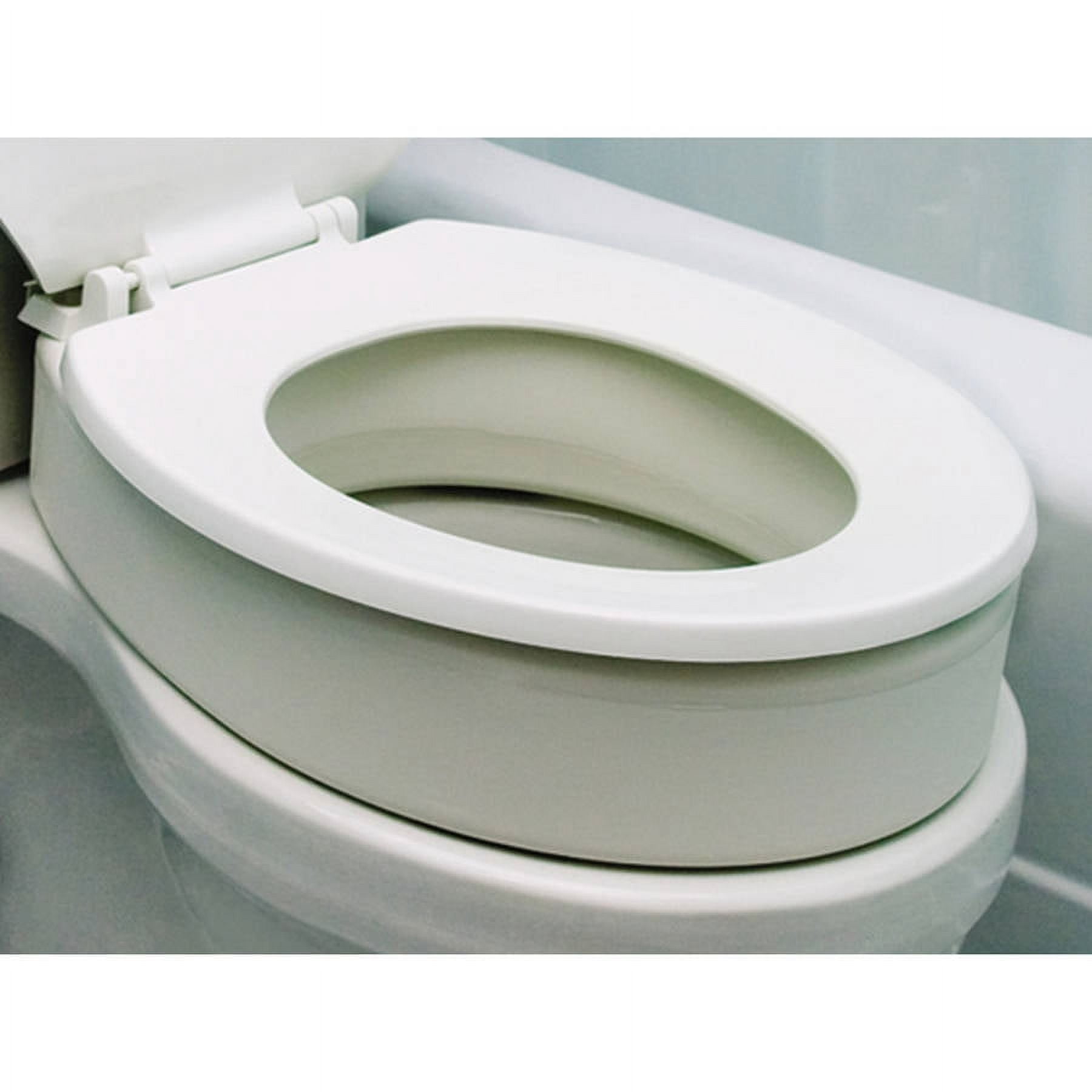 Essential Medical Supply Elevated Toilet Seat with Arms Elongated