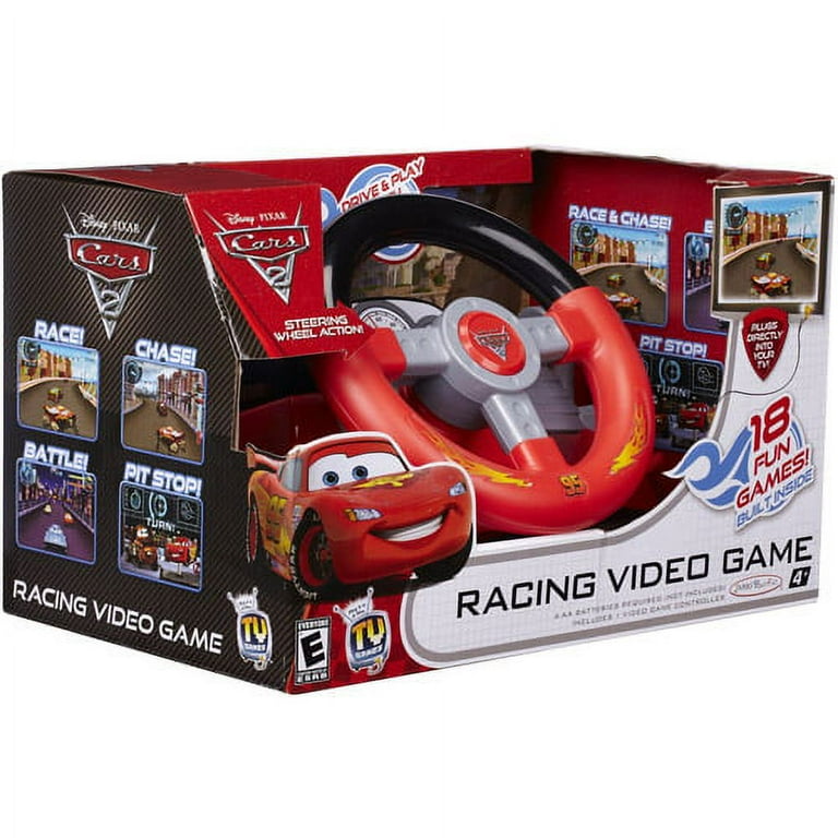 Cars 2 Racing Wheel Plug & Play TV Game 