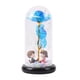 thumbnail image 1 of Centro de Decoración Artificial de Cristal con LED Hecho a Mano para Cumpleaños Esposa Fiesta Azul BLESIY Flores eternas, 1 of 8