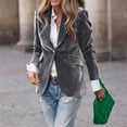 thumbnail image 7 of Breezora Women's Button Up Suit Jacket for Fall Winter Outerwear Elegant Work Coat with Modern Style M Size Grey, 7 of 7