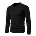 thumbnail image 4 of IROINNID Men's Sweater Round Neck Long Sleeve Jumper Mid-Length Solid Color Leisure Pullover Autumn wear Slim Fit Sweater Korean Version Bottoming Shirt Thread, 4 of 5