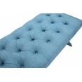 thumbnail image 5 of Chic Home Dianna Neo Traditional Linen X-Leg Bench, 5 of 5