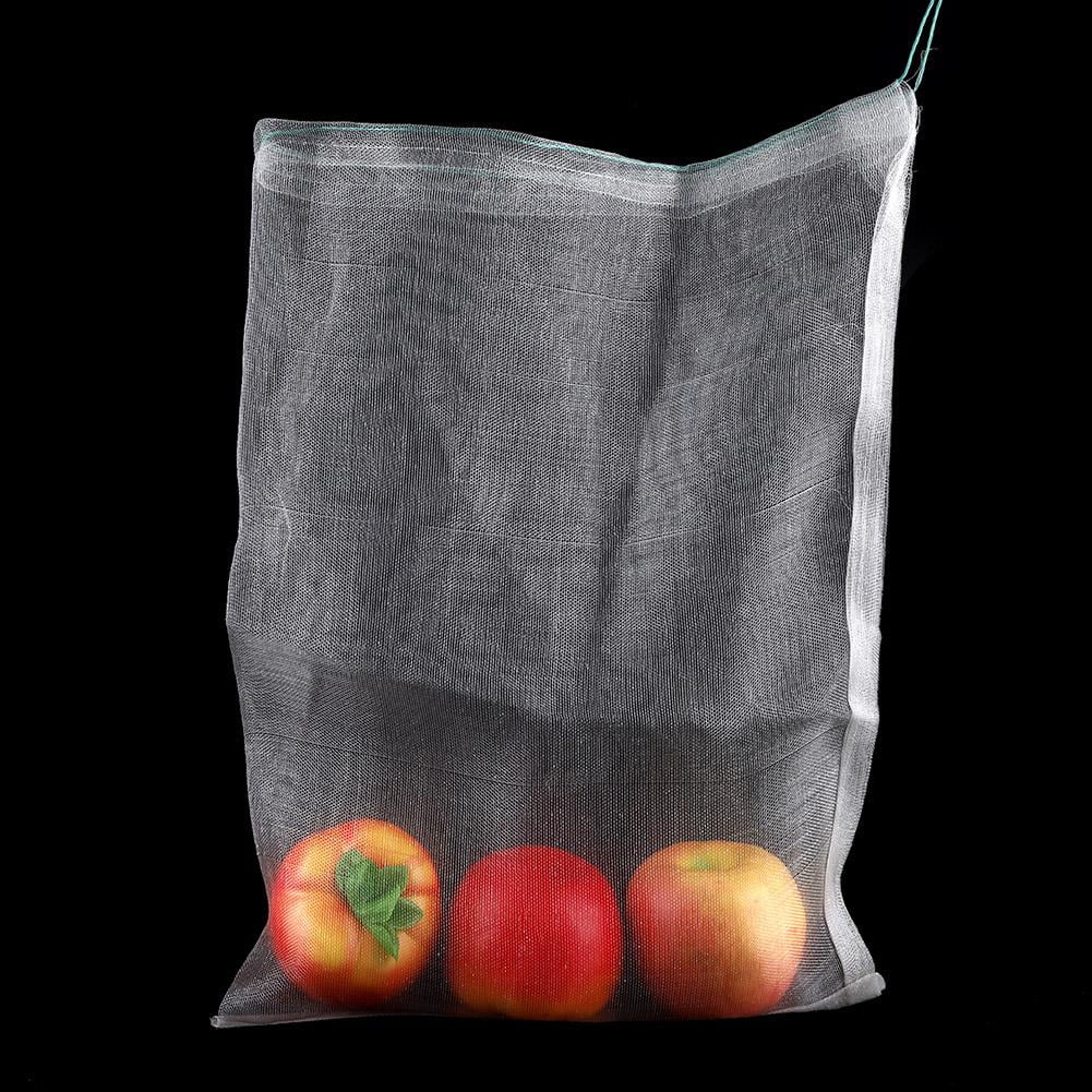 Tebru Fruit Protection Mesh Bag, Fruit Mesh Bags, 10pcs Plant Fruit Protection Bags Drawstring