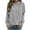 Gray, variant on Womens Hoodie Drawstring Elastic Waist Loose Solid Pocket Pullover Red XXL