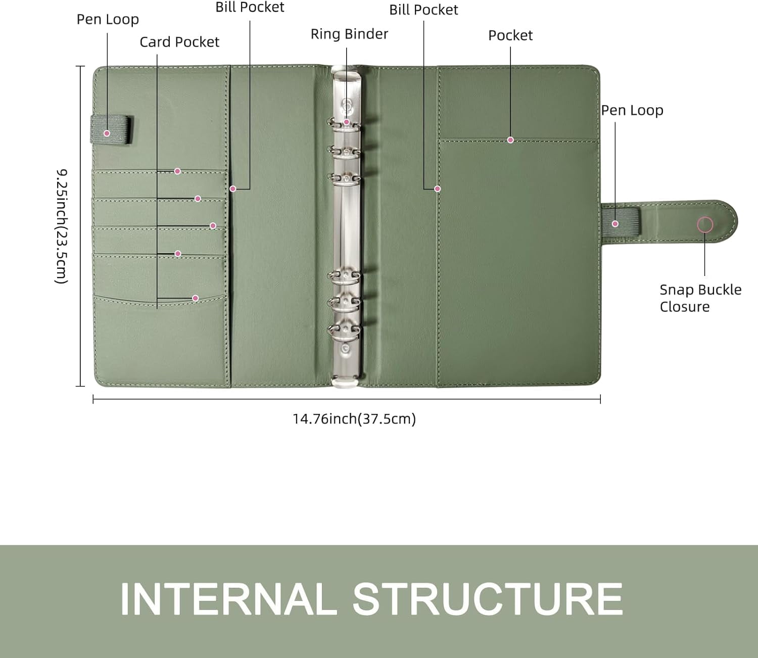 A5 Kpop Photocard Binder, 6 Ring Binder Collector’s Album with 240 Card Slots, PU Leather Cover for Organizing K-Pop, Trading Cards, Game Cards & Memorabilia (Olive Green)