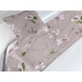 thumbnail image 3 of Sakura Pattern Bed Runner Set, Neutral Colors Boho Design of Japanese Flowers Vintage Print, Decorative Bedding Scarf & a Pillow Sham for Hotels Homes, Twin, Purple Grey and Fern Green, by Ambesonne, 3 of 3