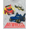 thumbnail image 4 of DC Comics Batwheels Batmobile Batwing Redbird Toddler Boys T-Shirt and French Terry Shorts Outfit Set Gray / Blue 3T, 4 of 4