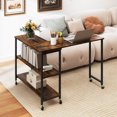 thumbnail image 2 of Costway Large 360° Free Rotating Sofa Side Table with Wheels Storage Shelf Patented, 2 of 10