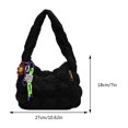 thumbnail image 2 of Bolso de hombro ligero FLhrweasw con diseño de celosía acolchado y cremalleras colgantes, 2 of 9