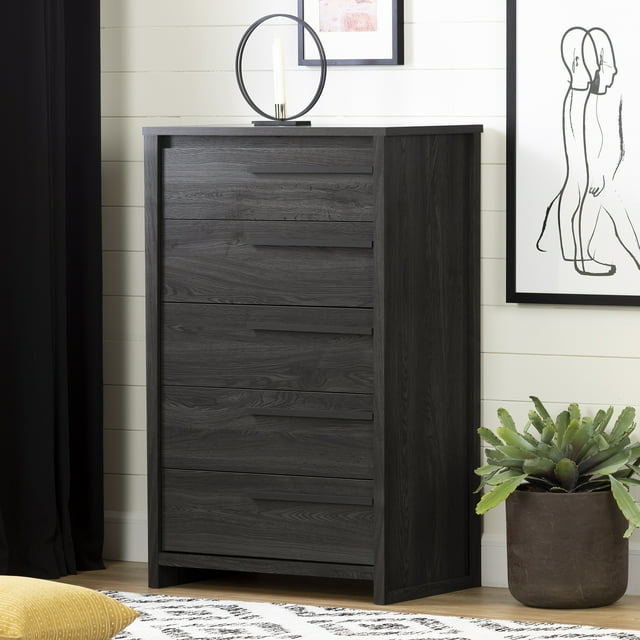 South Shore Tao 5-Drawer Chest for Adult, in Gray Oak