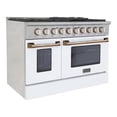 thumbnail image 3 of Kucht Professional 48" Stainless Steel Natural Gas Range in Silver/Gold/White, 3 of 13