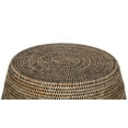 thumbnail image 3 of Kouboo Rattan Stool & Side Table, Handcrafted Boho Décor, Coffee Table Multi-Functional Furniture For Living Room, Bedroom, Outdoor Ottomans For Garden, Black Wash, 3 of 6