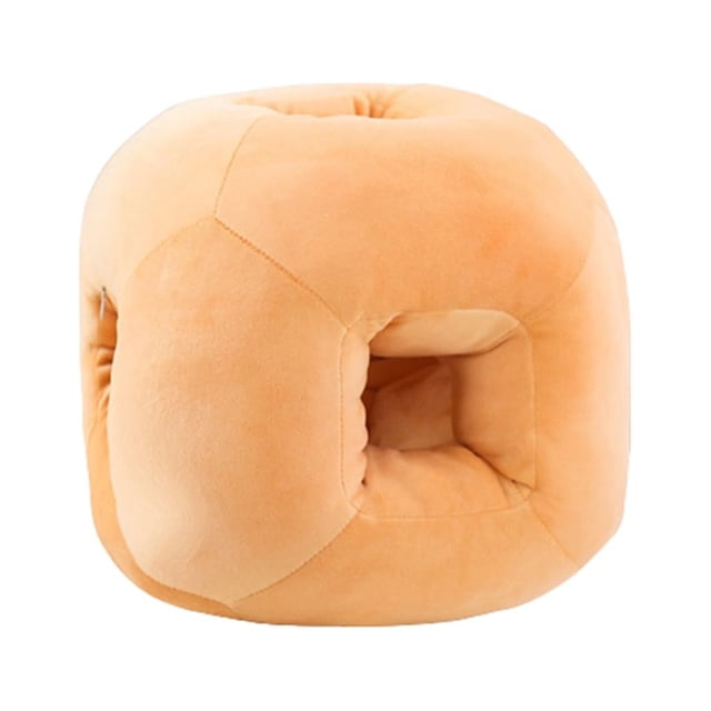 Inteprter Almohada para dormir, almohadas cómodas para el cuello y la cabeza de algodón, suministro de cojín para sofá escolar para el hogar, Suministros térmicos Marrón claro