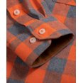 thumbnail image 5 of SWISSWELL Men's Casual Plaid Shirts Button Down Long Sleeve Jackets Shirt with Chest Pocket Checked Shirt Jacket Thicker and Warmer for All Seasons Orange L, 5 of 6
