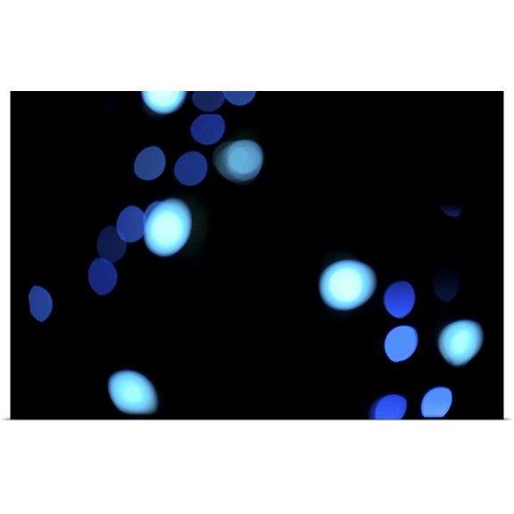 Great BIG Canvas | Rolled Erin Berzel Poster Print entitled Blue Bokeh III