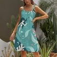 thumbnail image 3 of Ocean Cute Mermaid Womens Summer Dresses Casual Sleeveless Tshirt Sundresses Vacation Beach Cover Up Dress, 3 of 8