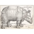 thumbnail image 3 of Albrecht Dürer 18x14 Black Modern Framed Museum Art Print Titled - The Rhinoceros (1515), 3 of 5