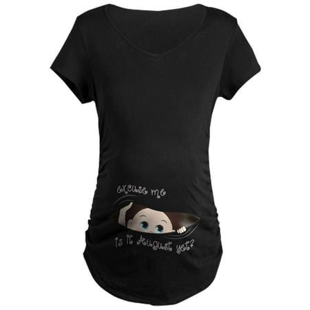 

CafePress - Funny Peeking Out Baby Augu Maternity Dark T Shirt - Maternity Dark T-Shirt