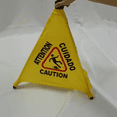 thumbnail image 4 of Caution Wet Floor Sign, Slippery When Wet Pops Up Sign, Wall Mounted Foldable Bilingual Safety Warning Alert Cone, 4 of 5