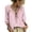 Pink, variant on Women's Polka Dot Top Casual V Neck Pleated Top Boho Floral Blouses Loose Fit Work Blouses