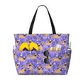 thumbnail image 1 of Fotbe Pugs and Flowers Bolsa de Viaje para Playa - Resistente al Agua, Bolsa Tote de Gran Capacidad y Ligera con 7 Bolsillos para Mujeres y Hombres, 1 of 7