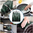 thumbnail image 4 of Watercolor Forest Bird Dark Green Microfiber Kitchen Towel for Hand Dry Bathroom Cleaning Cloth Set Printed Beach Towels, 4 of 6