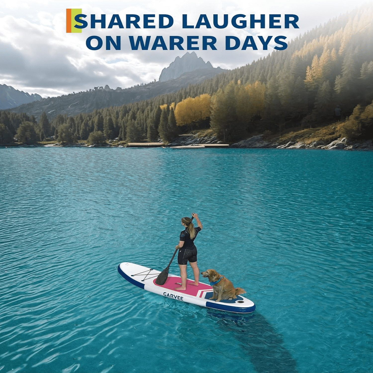10.6FT Inflatable Stand Up Paddle Board with  Camera Mount, Non-Slip Deck, Kayak Seat D-Rings for Yoga Fishing Lake Ocean