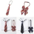 thumbnail image 2 of Pre-tied Neckties For Boy Kid Striped Tie for School Graduation Bow Tie for Kid Boy Neckties Pre-tied Ties Uniform Tie, 2 of 5