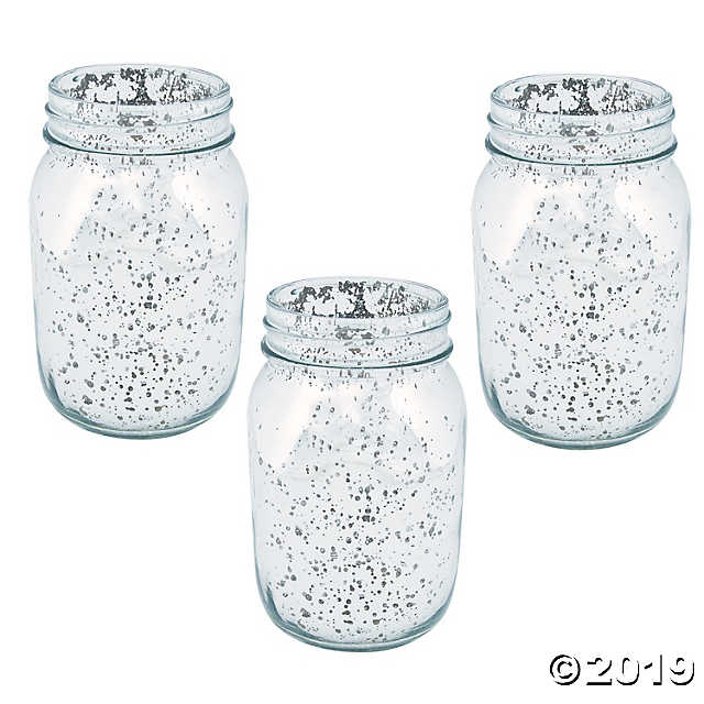 Silver Mason Jars 5 1/2 Inch