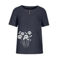 thumbnail image 3 of Young adult fashion Womens Funny T Shirts Cotton Beach Shirt Sunshine White Womens Tops Dressy Casual Short Sleeve Tunic Shirts for Women Orders, 3 of 3