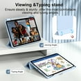 thumbnail image 5 of KenKe Case for iPad Pro 11 Inch 4th 3rd 2nd Generation 2022/2021/2020 with Pencil Holder,Trifold Stand Smart Case with Soft TPU Back,Wireless Pencil Charging,Auto Wake/Sleep, Light Blue, 5 of 9