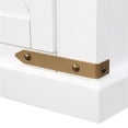 thumbnail image 6 of Bowery Hill Wood 72" Length TV Stand in White and Gold Finish, 6 of 12