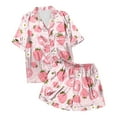 thumbnail image 5 of Womens Pajama Sets Strawberry Printed Short Cute Comfortable Sleepwear Loungewear Nightwear Nightclothes Homewear, 5 of 5