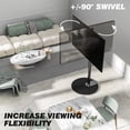 thumbnail image 4 of RTVR Floor TV Stand with Round Base for 55 to 65 inch Screens, 180° Swivel Adjustable Corner TV Mount Stand, Black, 4 of 15