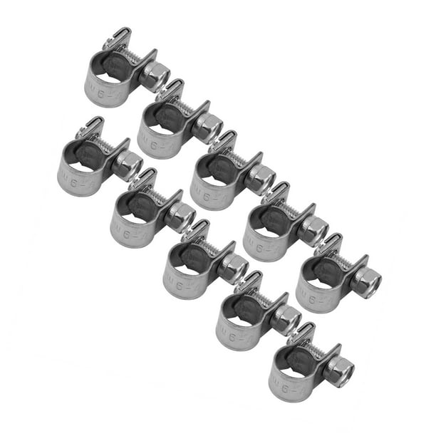 Abrazaderas De Manguera De Acero Inoxidable, 10 Piezas Mini Abrazadera De Tubo De Línea De Combustible De 6 Mm A 20 Mm, A Prueba De Herrumbre, Bordes Lisos, Fácil Instalación