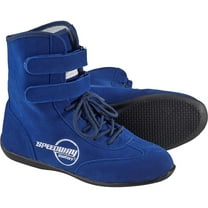 Blue Hightop Racing Shoes, 12 SFI 3.3/5, Flexible Leather