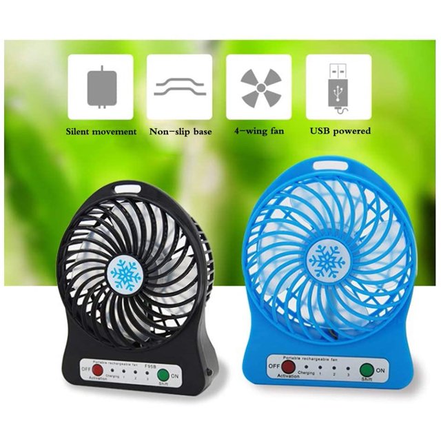 Mini ventilador portátil deportes viaje Cool Box ventilador silencioso volumen de aire ventilador de mano ventilador eléctrico aire acondicionado Cool Box carga USB Fokelyi ZSY-1330