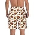 thumbnail image 3 of KLL Turkey And Thanksgiving3 Men's Casual Summer Beach Shorts Hawaiian Shorts with Pockets-X-Large, 3 of 5