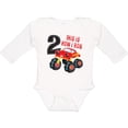 thumbnail image 3 of Inktastic Monster Truck How I Roll 2nd Birthday Boys Long Sleeve Baby Bodysuit, 3 of 5