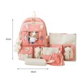 thumbnail image 3 of Bolsa Bolso 5 uds. Mochila Kawaii para mujer, bonita mochila coreana para estudiante y niña, conjuntos de de libros, 3 of 5