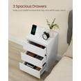thumbnail image 4 of VASAGLE Modern Nightstand with Charging Station and Ample Storage - Sleek Design, Sturdy Construction, and Easy Assembly for Bedroom Convenience, 4 of 5