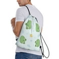 thumbnail image 3 of Kdxio Kawaii Frogs Print Drawstring Backpack Bag,Waterproof Draw String Back Sack, Gym Drawstring Bags Swim Bag For Unisex, 3 of 9