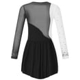 thumbnail image 3 of Miutii Kids Girls Long Sleeve Figure Ice Skating Dance Dress Gymnastics Skirted Leotard Lyrical Black 16, 3 of 8