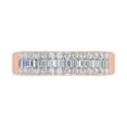 thumbnail image 3 of 1/2 Carat Baguette and Round Shape Diamond Wedding Band Ring in 14K Rose Gold (Ring Size 8.5), 3 of 6