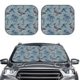 thumbnail image 6 of Lsque Underwater Animals and Flowers 2 PCS Windshield Sun Shade | CarFoldable Window Covers | Car Accessories Reflect UV for Universal Cars SUV Truck | Small, 6 of 7