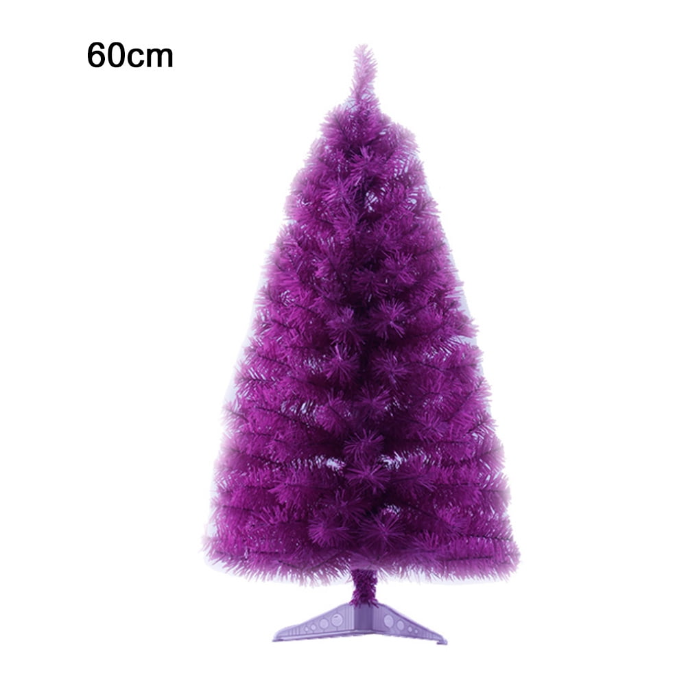 2/3 Feet Artificial Holiday Pine Christmas Tree Purple Easy to Assemble