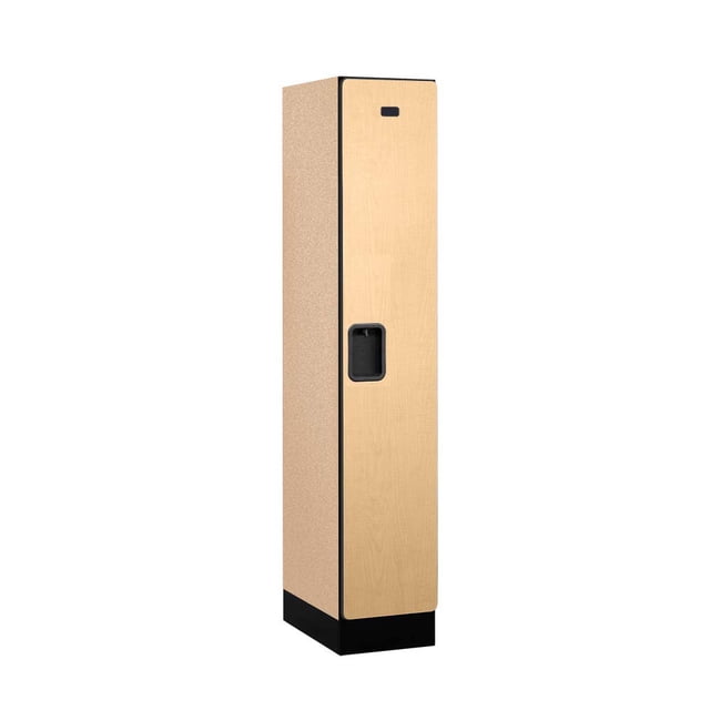 Salsbury Industries Single Tier Designer Wood Locker, Maple, 5' 1" x 18"