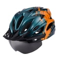 thumbnail image 1 of Yuarrent Casco de bicicleta para hombres y mujeres, cascos moldeados integralmente para ciclismo al aire libre con luz LED, sombreros de Ciclismo naranja negro Cargando, 1 of 6