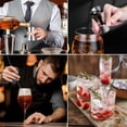 thumbnail image 4 of findTop - Cuchara de bar de 12 pulgadas y jiggers dobles, cuchara mezcladora de cóctel negra con patrón en espiral, barra coctelera y jiggers para hacer cócteles, 4 of 5